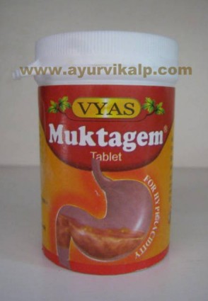 Vyas, MUKTAGEM TABLET, 50 Tablet, For Hyper Acidity